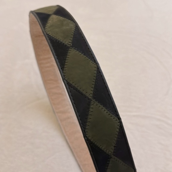 Vintage Big Horn Diamond Checkered Suede Vest - Picture 6 of 10